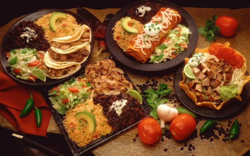 margarita non-alkohol, flan, churros, tres leches cake, menu vegetarian,